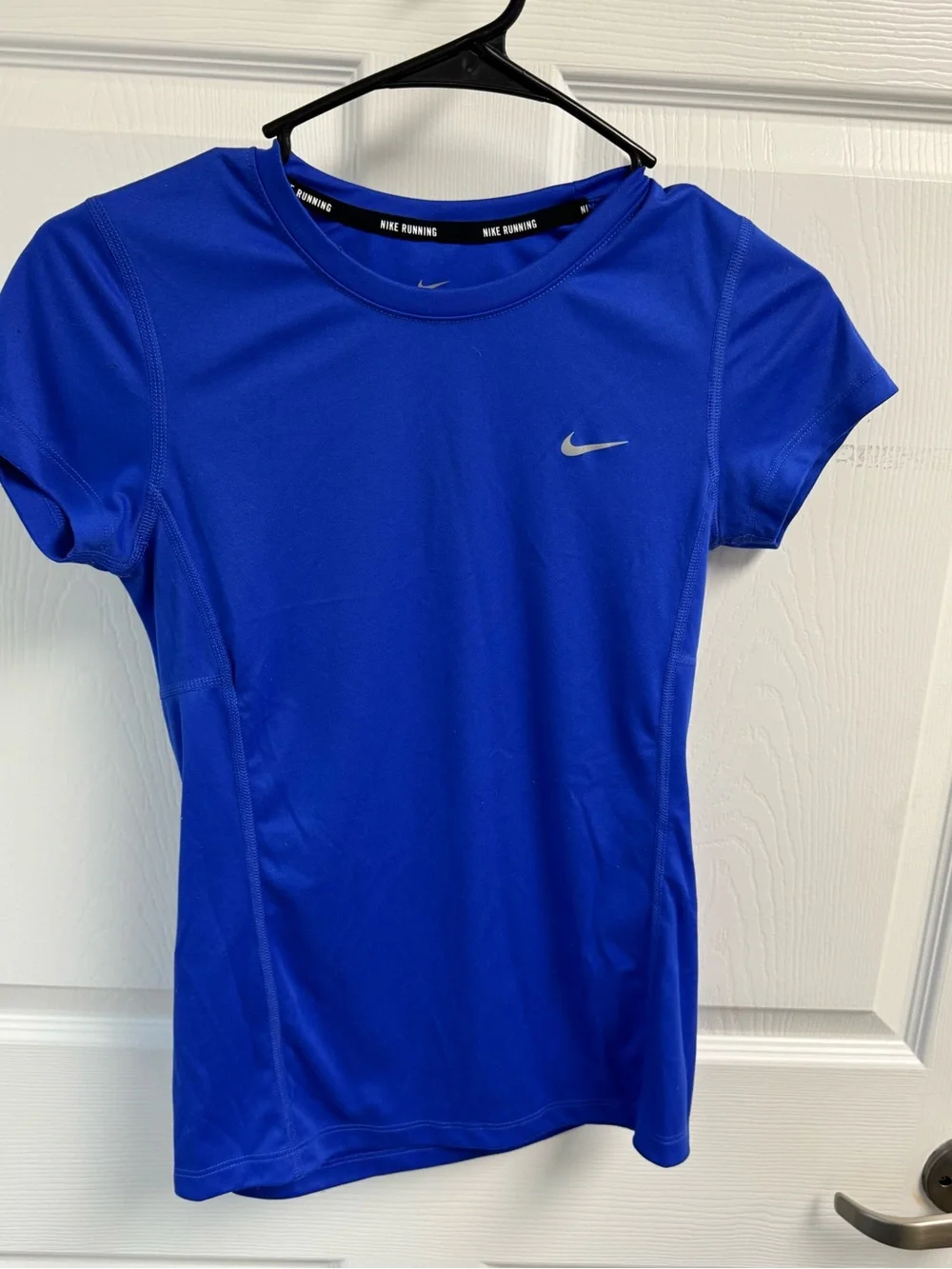 Nike White Short Sleeve Dri-FIT Running Tee with Gray Swoosh Bundle Of 2